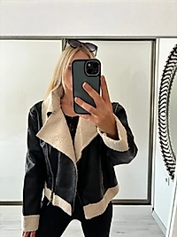 İçi Kürklü Oversize Kadın Ceket